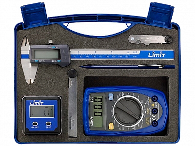 LIMIT zestaw miernik suwmiarka poziomica elektroniczna 6 elementów