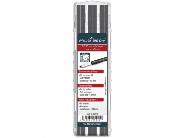 PICA 6050 ołówek stolarski automatyczny - wkłady do drewna 12 sztuk
