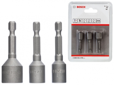 BOSCH 2608551078 klucze nasadki 1/4" 8-13mm 3szt. zestaw 