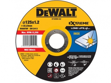 DeWALT DT43904 tarcza do stali INOX 1,2 x 125mm