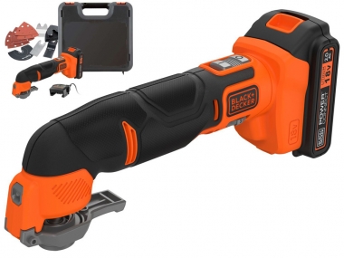 BLACK&DECKER BDCOS18D1K narzędzie wielofunkcyjne 18V 2,0Ah osprzęt walizka