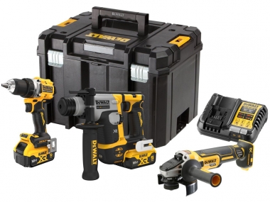 DEWALT DCK355P2T wkrętarka DCD800 szlifierka DCG405 młotowiertarka DCH172 18V 2x5,0Ah zestaw