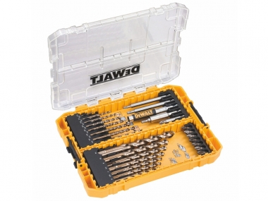 DeWALT DT70756TOUGH CASE wiertła do metalu czarno-złote HSS-G + bity x35 zestaw