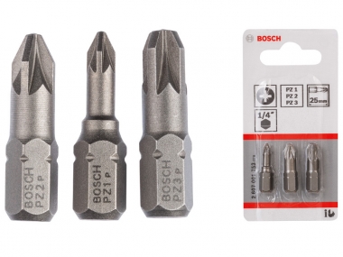 BOSCH 2607001753 bity końcówki wkrętarskie  PZ 3szt. zestaw