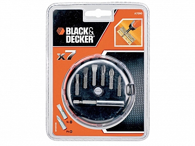 BLACK&DECKER A7090 wkrętaki bity x7 zestaw