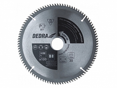 DEDRA H210100 tarcza do metalu aluminium 100z 30 / 210mm