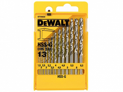 DEWALT DT5922 wiertła do metalu HSS-G x13 zestaw
