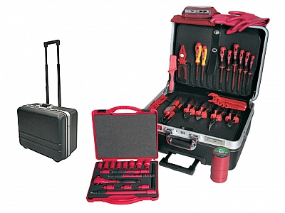 HAUPA 220272 walizka z narzędziami dla elektryka VDE 1000V x57 zestaw