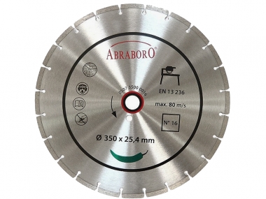 ABRABORO Nr 16 piła tarcza diament beton 25,4 / 350mm