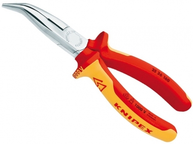 KNIPEX 2526160 szczypce VDE półokrągłe wydłużone wygięte 160mm