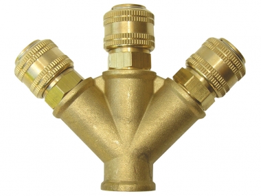 ADLER 3030.2 trójnik mosiężny 1/2" szybkozłączka