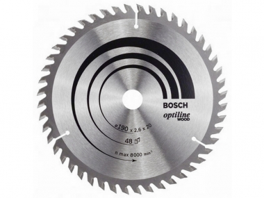 BOSCH tarcza piła tarczowa drewno 48z 20 / 190mm