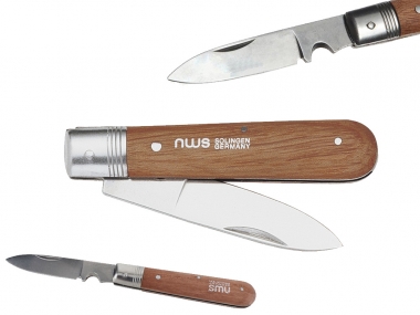 NWS 963-1-85 nóż scyzoryk do kabli drewniany