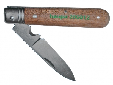 HAUPA 200012 nóż monterski scyzoryk trzonek drewniany