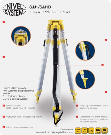 NIVEL SYSTEM SJJ1 statyw aluminiowy 5/8 " 160cm