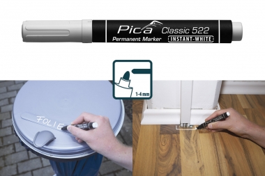 PICA 522/52 znacznik marker permanentny biały