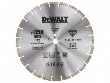 DEWALT DT40213 tarcza diamentowa do betonu 25,4 / 350mm