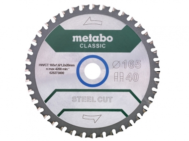 METABO 28-273 Steel Cut tarcza do metalu 40z 165mm