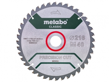 METABO 28-060 Precision Cut tarcza do drewna piła 40z 30 / 216mm