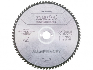 METABO 28-447 Aluminium Cut tarcza do aluminium 72z 30 / 254mm