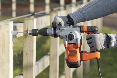 BLACK&DECKER BEHS03K młotowiertarka 3,7J 1250W walizka