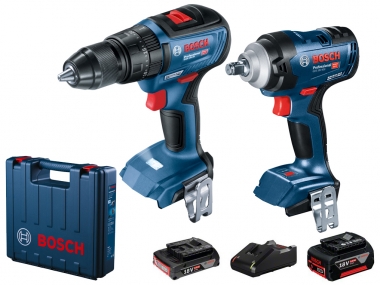 BOSCH GDS 18V-400 klucz udar GSB 18V-50 wkrętarka 18V 2,0+5,0Ah walizka