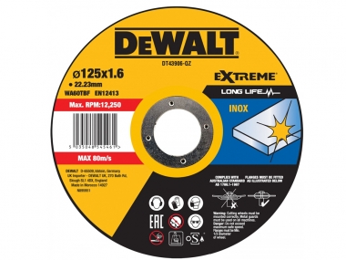 DeWALT DT43906 tarcza do stali INOX 1,6 x 125mm