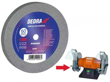DEDRA F10020 tarcza kamień szlifierski do szlifierki stołowej 16/12,7/150mm P60 