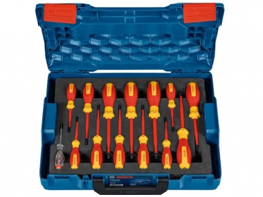 BOSCH 1600A02NF9 śrubokręt wkrętak płaski Ph Pz Torx VDE 1000V L-Boxx x14 zestaw