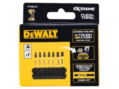 DeWALT DT70825 TOUGH CASE bity końcówki udarowe Torx 57mm x7 zestaw