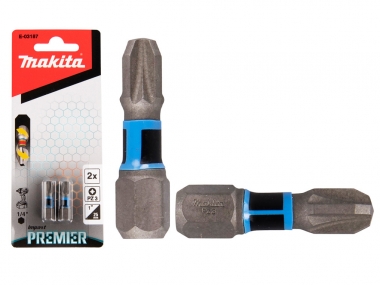 MAKITA E03187 bity końcówki udarowe 25mm PZ3 x2 zestaw